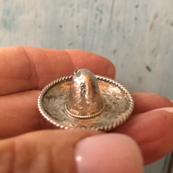 Sombrero sterling silver 925 charm made and purchased in Mexico - Picture 2 of 12